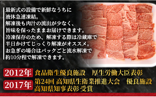 土佐和牛ロース焼肉500g タレなし Xhk-0080