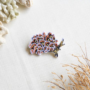 黑美葉海蛞蝓刺繡燙貼