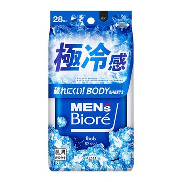 MEN's Biore 男性臉部身體兩用濕巾 超酷涼款 28片  1包  278ml