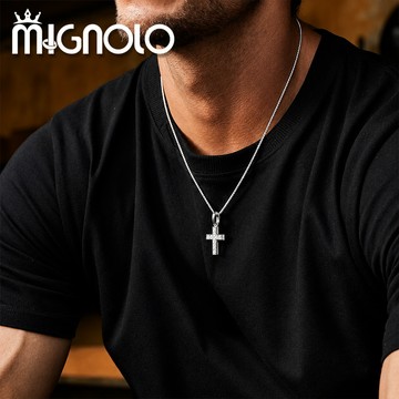 MIGNOLO｜鑽耀十字 十字架項鍊 鈦鋼項鍊 簡約 項鍊女 女生項鍊 男生項鍊 韓國連線 正韓 項鍊