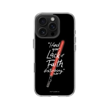 iPhone 16 Pro Clear Case（相機按鈕） 透明 - 迪士尼-星際大戰 Star Wars - 原力咒語-光劍系列