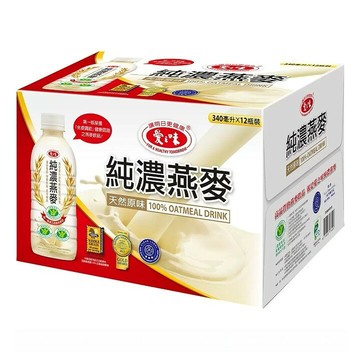 [COSCO代購6] 單次運費限購二組 愛之味 純濃燕麥(天然原味) 350g x 12瓶  C97313