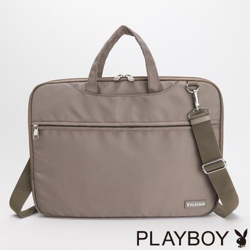 PLAYBOY - 電腦包附長背帶  Aider系列 - 灰色