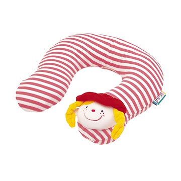 K's Kids 奇智奇思 幼童專用汽車護頸枕 12個月以上寶寶適用 尺寸21cm(W)x21cm(H)x6cm(D)  茱莉亞 紅色 + 白色 + 黃色  1個