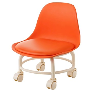 靠背萬向輪矮凳 PP+PU+海綿材質 45x38x20cm  顏色隨機  1個