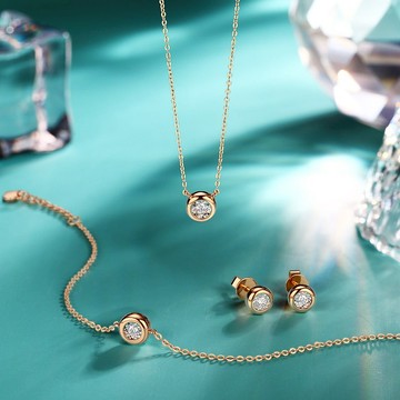 京華鑽石 天然鑽石 18K玫瑰金 極光系列II 0.04克拉 鑽石手鍊