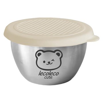 迷你便攜304不銹鋼蘸料調味盒卡通小熊碟子帶蓋番茄醬沙拉醬汁杯