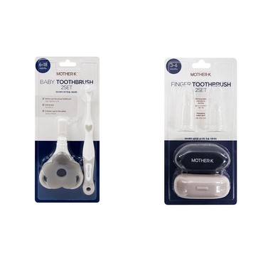 韓國MOTHER-K 愛心訓練牙刷2款入 指套牙刷收納2款入 寶寶牙刷 乳牙刷 88531