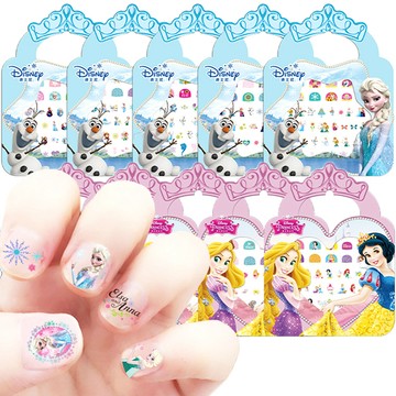 Disney 迪士尼公主彩虹小馬冰雪奇緣兒童指甲貼紙美甲貼紙玩具組5入組 424020/13010(禮物 聖誕節)【小品館】
