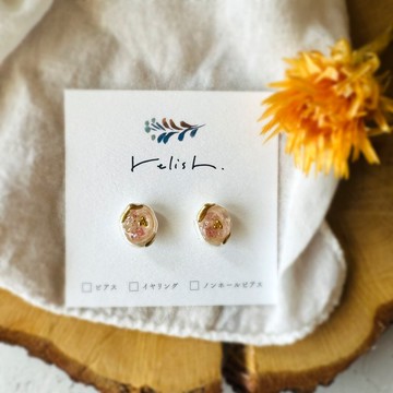 【現貨販售】華麗 珍珠 天然石 草莓晶 金繼 耳環 夾式耳環 無耳洞耳夾 粉色 金色 禮物 贈禮 生辰石 母親節