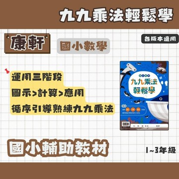 (最新版)康軒 國小 九九乘法輕鬆學 輔助教材 A4大尺寸