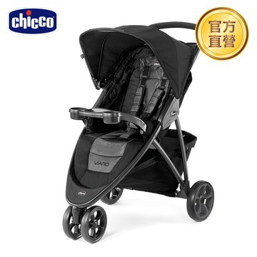 義大利 chicco - Viaro運動版三輪推車限定版-巔峰黑