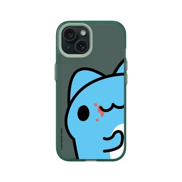 iPhone 15 Clear 憂墨綠 - 貓貓蟲咖波 Bugcat Capoo - 咖波偷看你