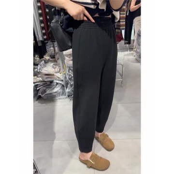 顯瘦哈倫褲女垂感蘿卜褲春寬松奶奶褲大碼老爹褲小個子九分休閑褲