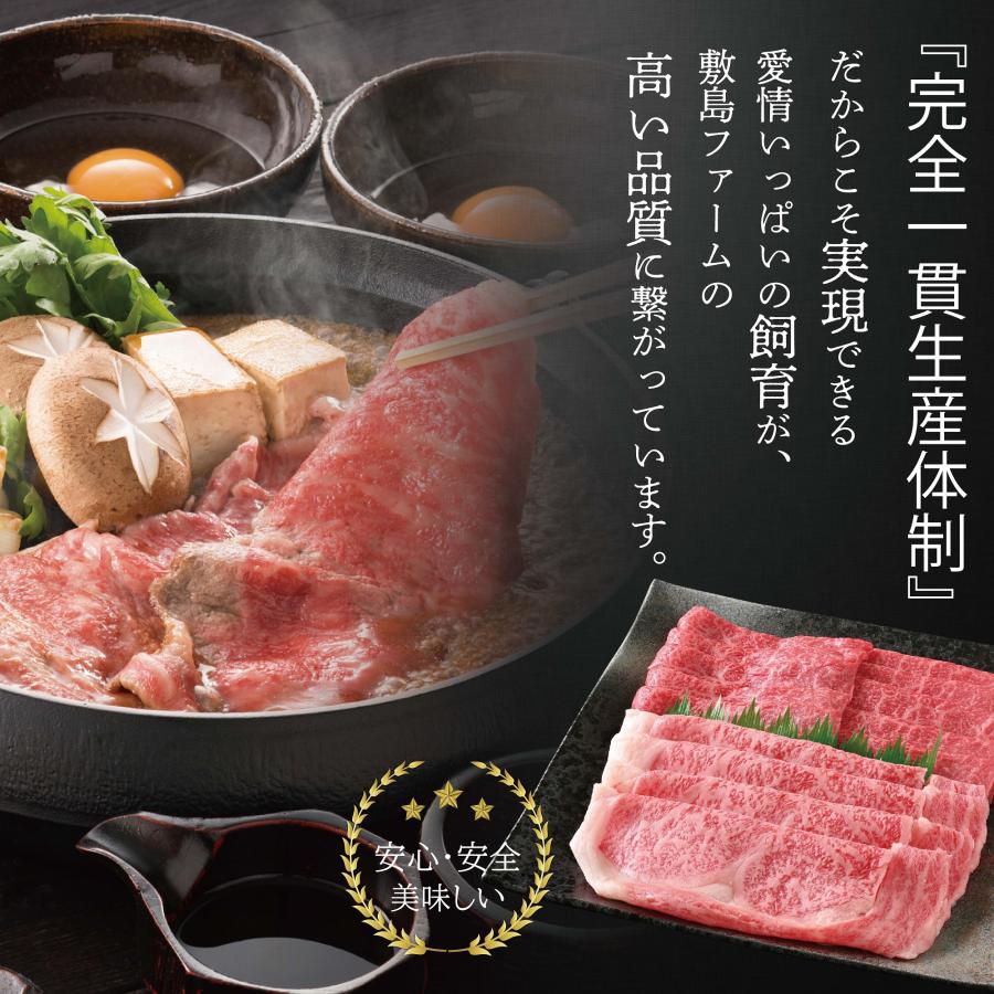 [敷島ファーム] 牧場直営 黒毛和牛 すきしゃぶ2種セット 800g ロース 400g・ モモ 400g)