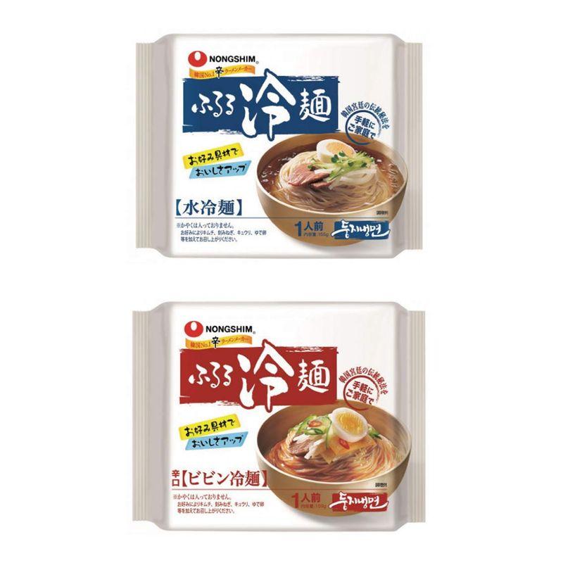 農心 ふるる 水冷麺 2袋 ビビン冷麺 2袋 合計 4袋セット 韓国冷麺 韓国ビビン冷麺 手軽 簡単 調理 本場韓国の味 れい? ピビン