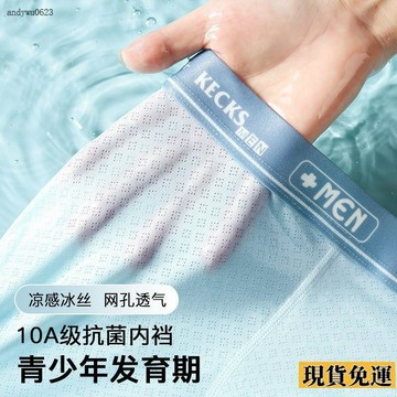 🌟全場免運🌟 男生內褲青少年發育期平角大童冰絲 夏季 短褲高中初中學生男童網眼