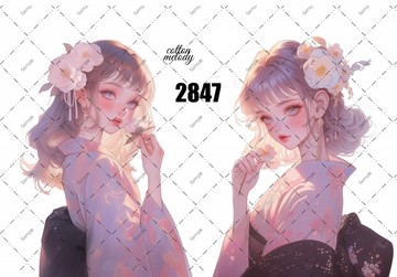original sticker no.2847 人物貼紙 原創貼紙 原創人物貼紙 裝飾貼紙 cotton melody