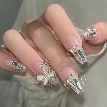 🔥熱銷爆款🔥爆款美甲穿戴甲可重複使用顯白假指甲貼片純欲風甲片中長短款成品
