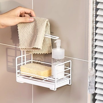 🌠現貨速發🌠壁掛置物架 放鋼絲球洗碗布百潔布架子 浴室洗漱臺收納盒子 瀝水盤 肥皂瀝水架 廚房海綿瀝水架 抹布收納架