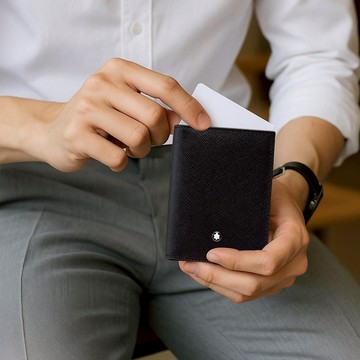 【Montblanc萬寶龍】匠心4卡卡夾 名片夾 卡套 迷你皮夾 男士禮物 商務人士必備 - 多色任選