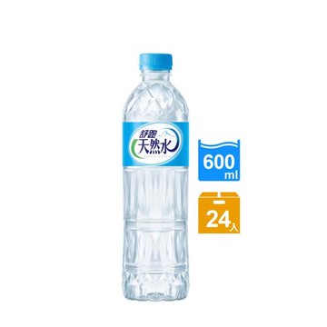 舒跑 天然水 600mlx24入/箱(瓶身包裝隨機出貨)