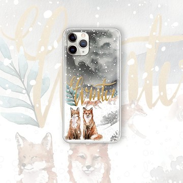 並肩霜狐 聖誕系列 支援各品牌手機殼CSAJ03