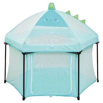 Mang Mang 小鹿蔓蔓 摺疊式兒童遊戲圍欄  136 x 120 x 75cm  湖水藍恐龍  1個