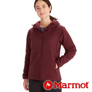 【Marmot】女彈性保暖連帽外套(PrimaLoft)『暗紫』M12693 戶外 露營 登山 健行 休閒 時尚 保暖 連帽外套