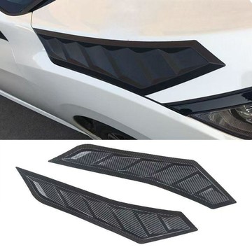 汽車通用裝飾機蓋假出風口貼引擎蓋個性創意發動機進風口配  改裝🔧免運