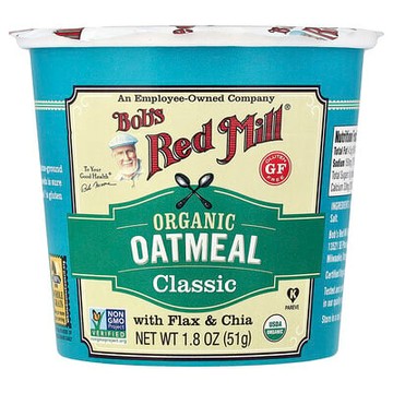 Bob's Red Mill, 有機燕麥片杯，經典亞麻和奇亞，1.8 盎司（51 克）