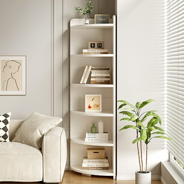 轉角書架靠墻置物架落地家用客廳多層收納柜子墻邊三角柜拐角書柜/櫃子/書櫃/儲物櫃/收納櫃/置物櫃/落地櫃/轉角櫃/三角櫃/墻角櫃/靠墻櫃
