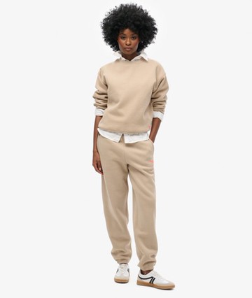 Superdry Women's Essential Logo Cuffed Joggers Grey Size: 8