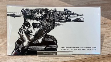 比利時藝術家 GAUDAEN, Gerard -慶祝新年版畫1970