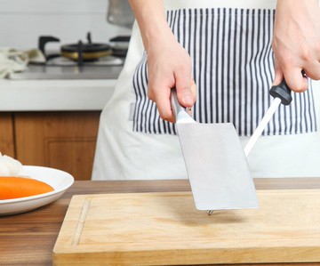 不銹鋼磨刀棒磨刀棍屠宰家用菜刀磨刀石手持磨刀器可磨菜刀水果刀1入