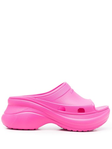 Balenciaga - x Crocs™ platform slide sandals - women - Rubber/Rubber/Rubber - 36 - Pink