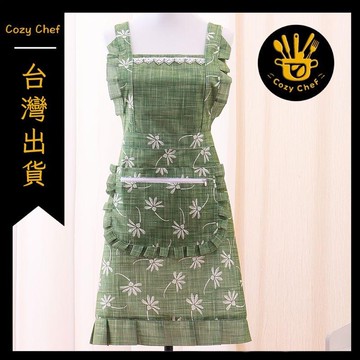 ✨️臺灣出貨✨️暖廚小築✅可開發票新款時尚大兜圍裙帶拉鍊廚房家用做飯圍腰防污耐髒成人上班工作服