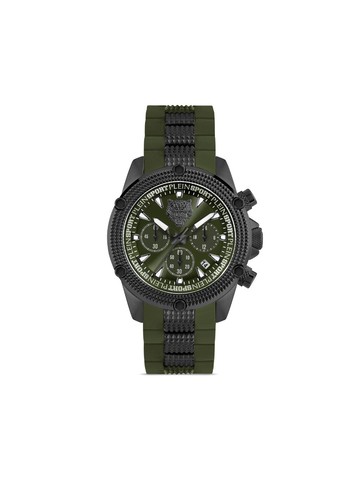 Plein Sport - Hurricane Chrono 44mm - men - stainless steel - One Size - Green