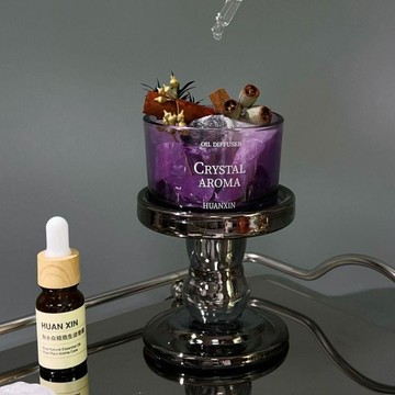 桃園出貨✨擴香石香薰房間臥室內持久家用高級無火精油晶石梔子花香氛擺件