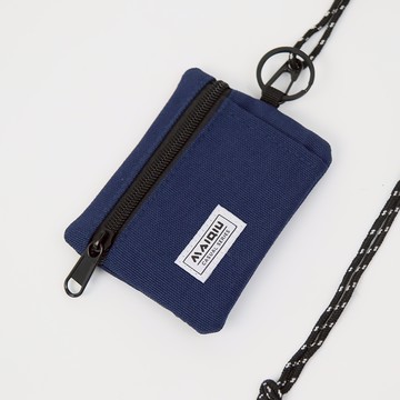【MQ】證件零錢掛包/零錢包-藍色 悠遊卡包 信用卡包 學生錢包 零錢包 掛頸包
