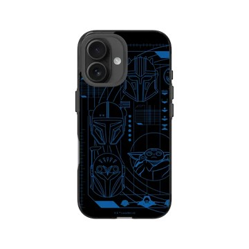 iPhone 16 JellyTint 酷墨灰 - 迪士尼-星際大戰 Star Wars - 曼達洛人-線稿風格