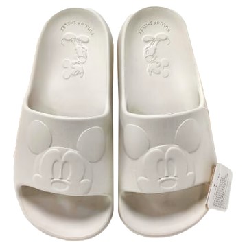 BORUI 柏睿鞋業 兒童款 DN米奇浮雕拖鞋  白色  21cm