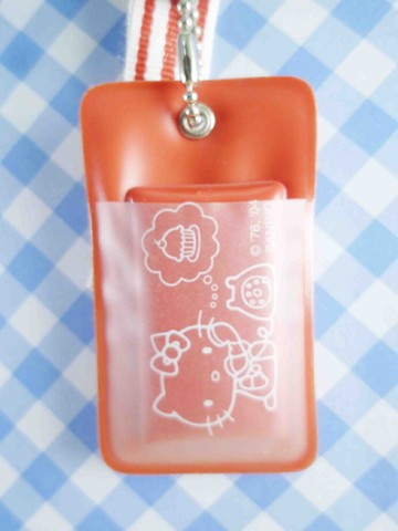 【震撼精品百貨】Hello Kitty 凱蒂貓 KITTY手機吊飾-可擦附鏡組 震撼日式精品百貨