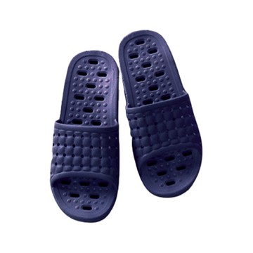 LASSLEY 蕾絲妮 88度Q彈鏤空排水室內拖鞋 男款 浴室拖鞋  S(40/41)  深藍色  1雙