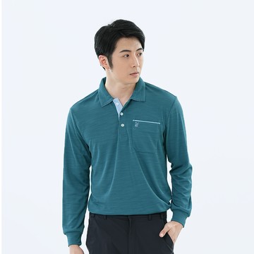 遊遍天下 MIT台灣製男款環保紗抗UV吸濕排汗機能長袖POLO衫(GL1022)