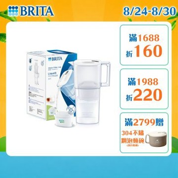 【BRITA官方】日系簡約力酷liquelli濾水壺2.2L(含MX PRO濾芯 全效型x1)