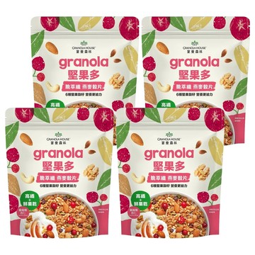GRANOLA HOUSE 宴麥森林 堅果多 脆萃纖燕麥穀片 蔓越莓杏仁  250g  4包