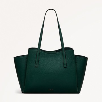 Radley London Womens Leather Blake Gardens Large Ziptop Tote - Blue Large