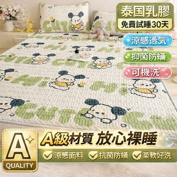 【🔥最新款】乳膠涼蓆三件套雙人家用夏天涼感絲冰絲席單席學生宿舍單人兩件套