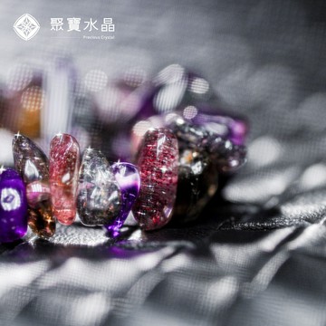 【超七隨型手鍊 一般 / 黑加侖】水晶 原礦 手排 手鍊 項鍊 骨幹 貔貅 散珠 金草莓 吊墜